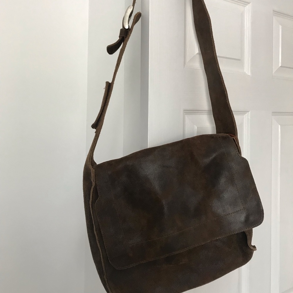 Pimentel + David leather messenger bag